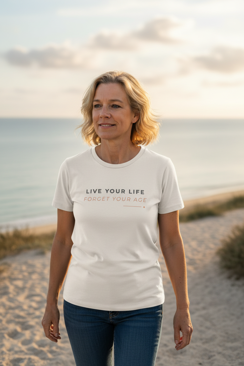 Lifestyle beira-mar – Live your Life off-white