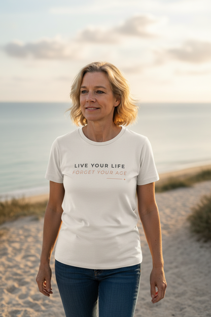 Lifestyle beira-mar – Live your Life off-white
