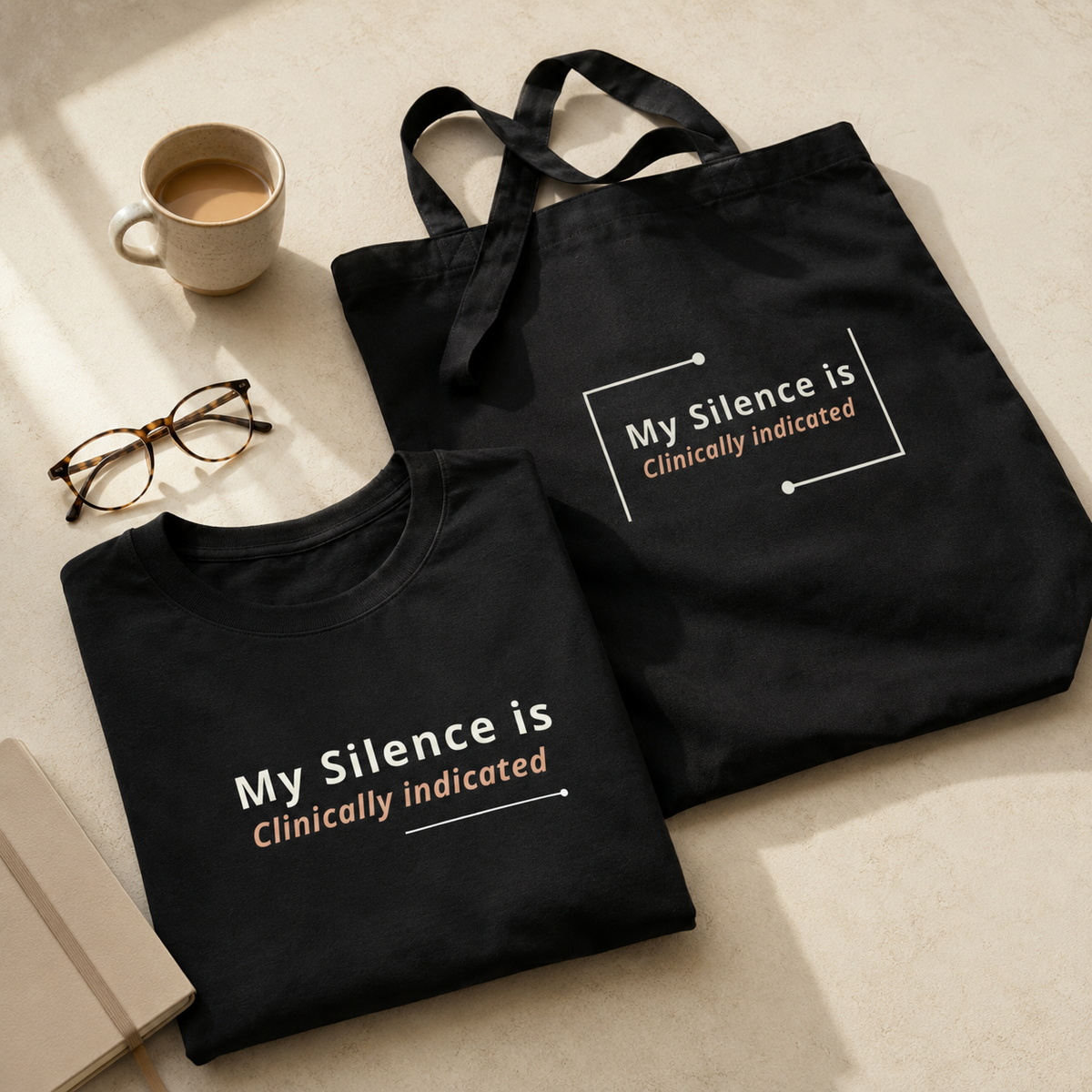 Care Duo – T-shirt & Tote Bag Algodão Orgânico | My Silence