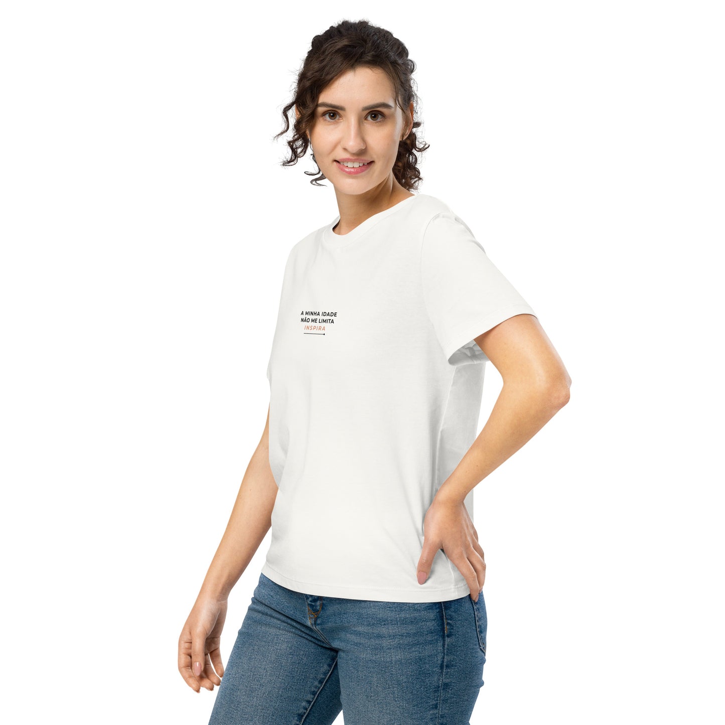 tshirt a minha idade não me limita inspira branca