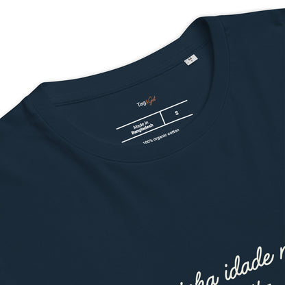 T-shirt de algodão orgânico "A minha idade não me limita, inspira"